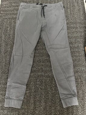 Mens Hollister Joggers XL Dark Gray  Skinny Stretch Drawstring